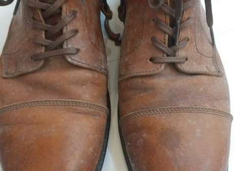 カビと汚れの革靴クリーニング